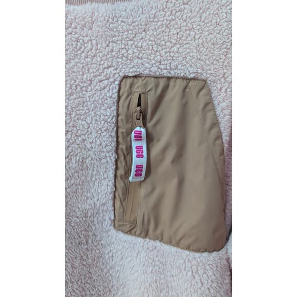 UGG Women’s Niko Sherpa Pullover Fleece Crewneck Sweatshirt Medium - Picture 2 of 5